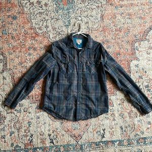 Levi Button Up Long Sleeve Shirt Men's L Plaid